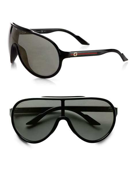 gucci sunglasses black mens shield shades|Gucci goggles yupoo.